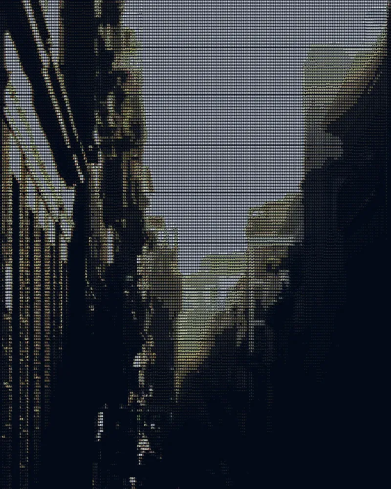 ASCII artwork of Morning Light in Malasaña in Madrid