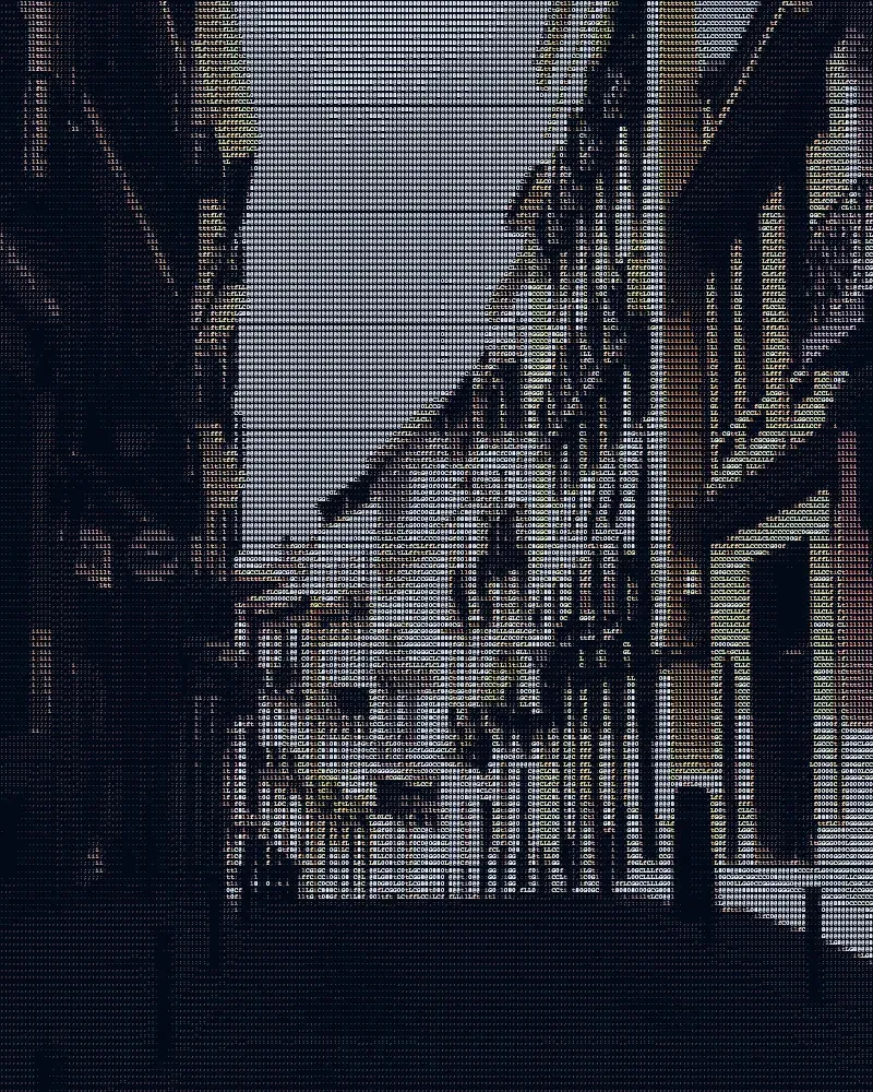 ASCII artwork of Analogue Madrid Lane in Madrid