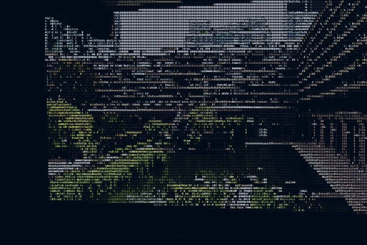 ASCII photograph of Barbican, London.